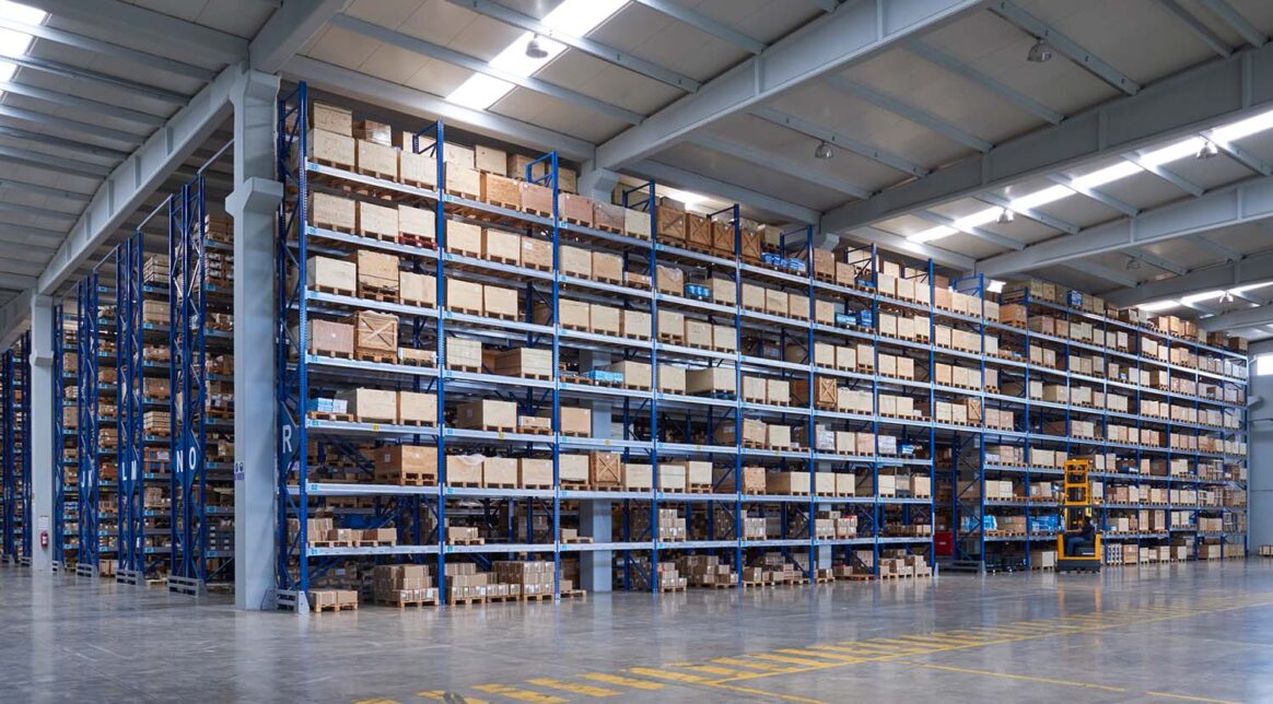 Boxes in warehouse